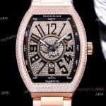 Good Quality Franck Muller Vanguard v45 Quartz Watch Iced Face Iced Case